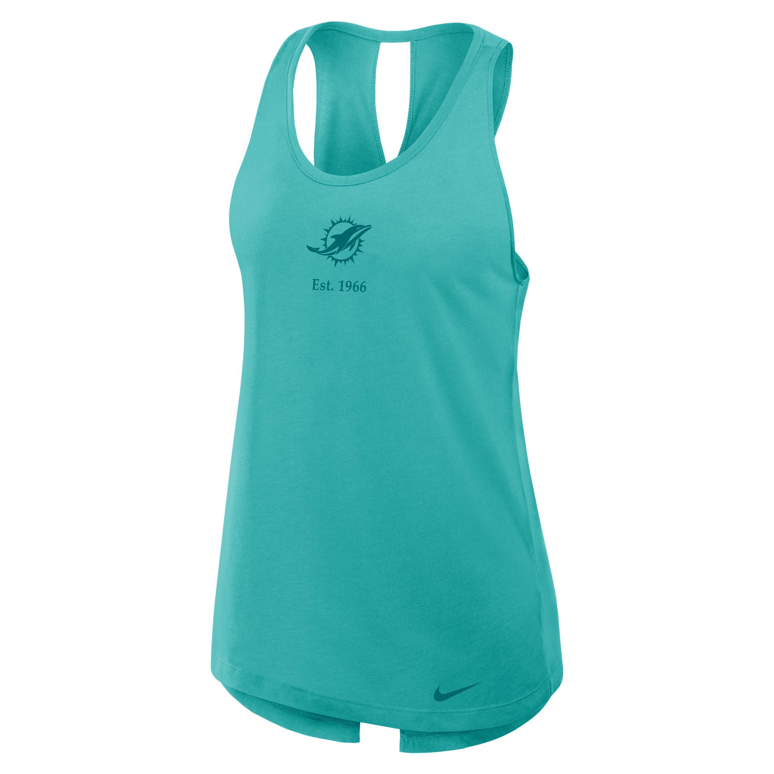 Miami Dolphins Established Nike Women's Dri-FIT NFL Tank Top Product Image