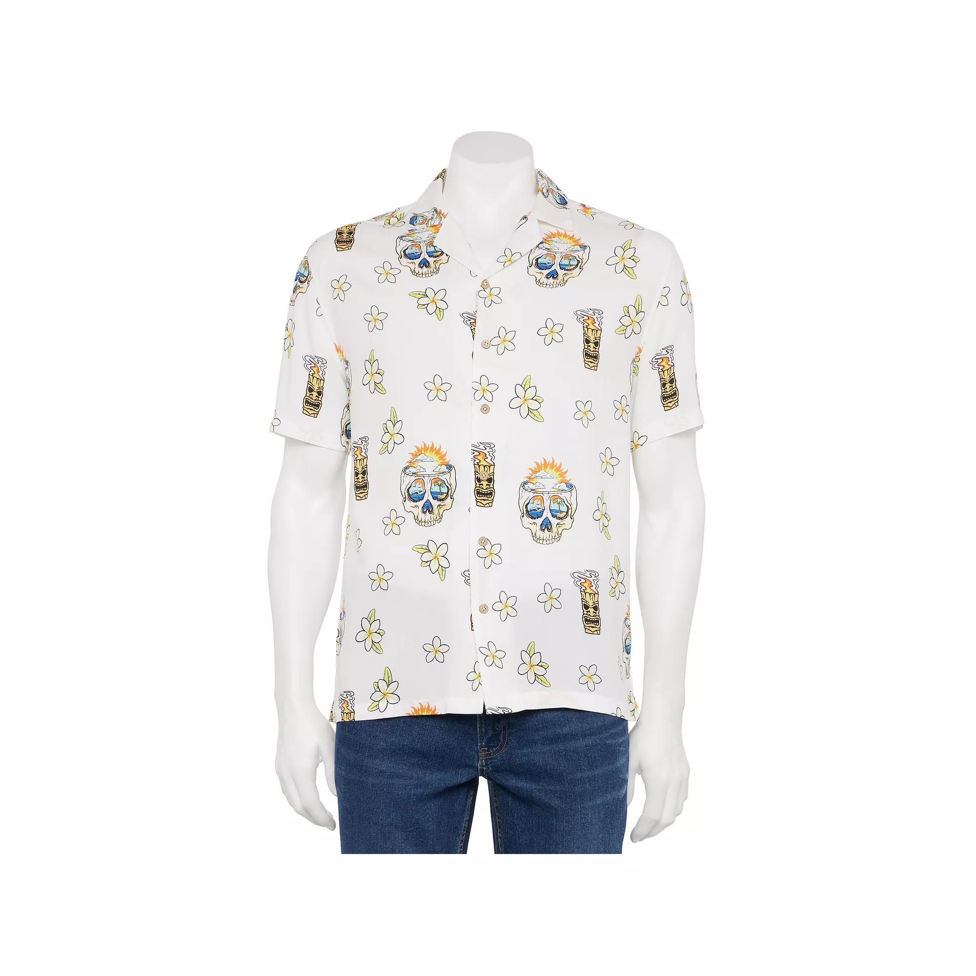 Mens Retrofit Short Sleeve Button-Down Camp Shirt Product Image