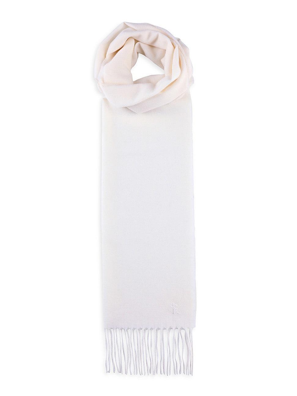 Mens Cashmere Embroidered Monogram Scarf Product Image