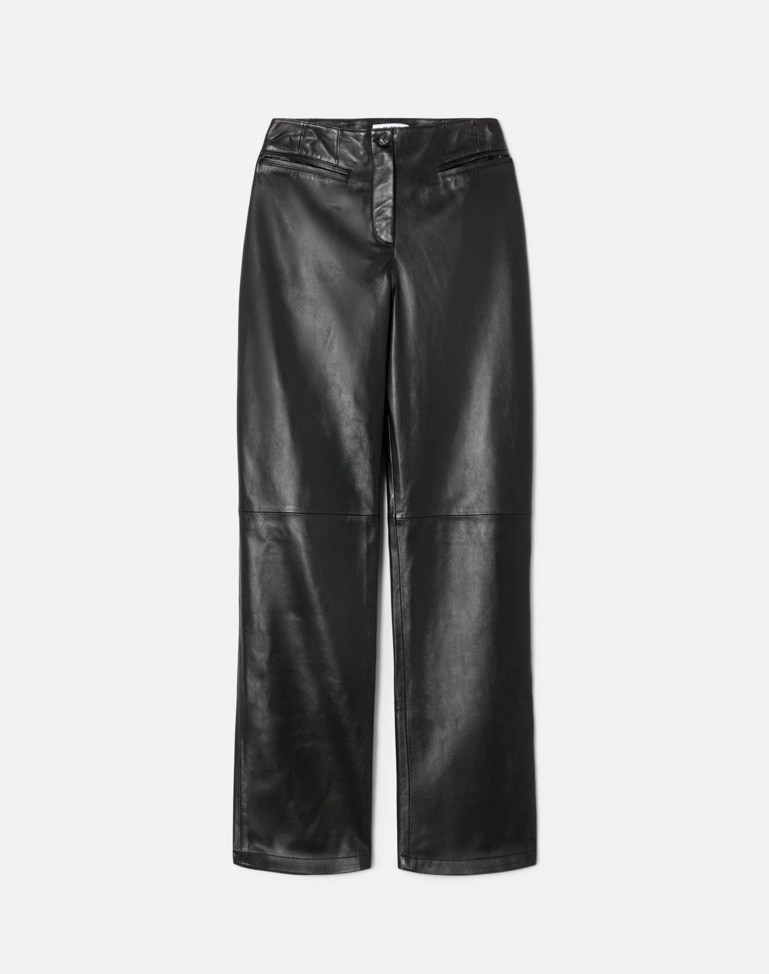 Western Leather Pant - Black Product Image