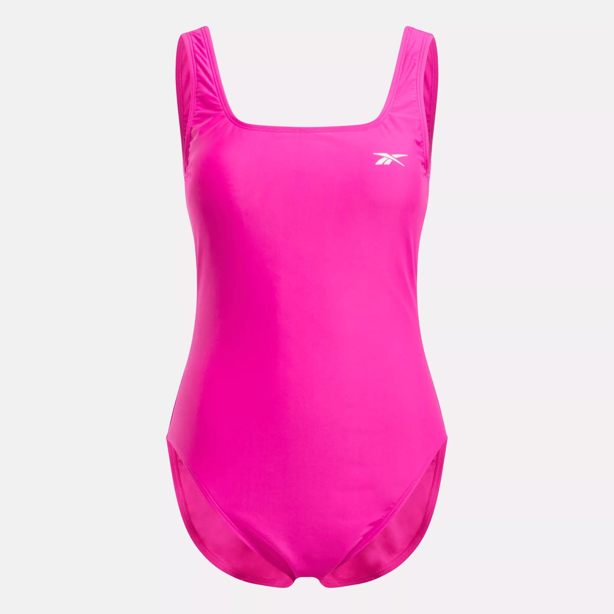 Women's Basic One-Piece Swimsuit with Low Scoop Back Female Product Image