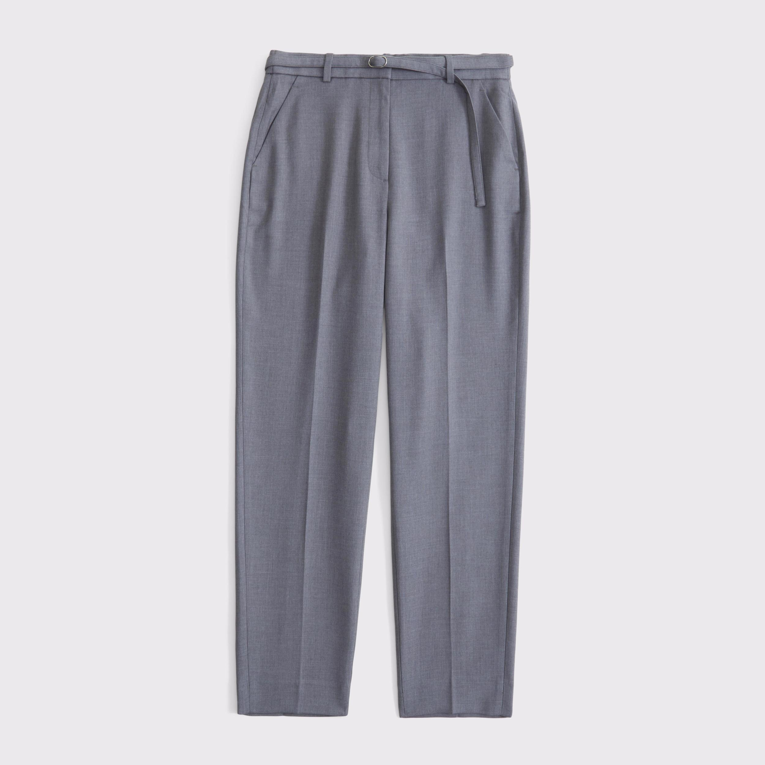 Curve Love High Rise Belted Ankle Straight Pant Product Image