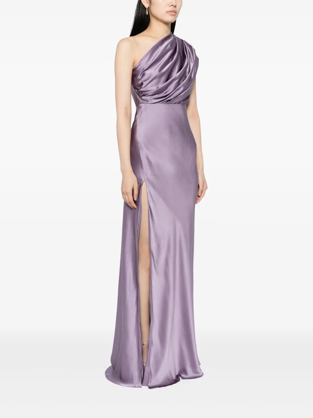 one-shoulder draped gown Product Image