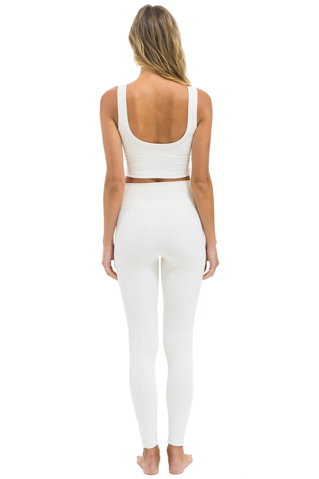 WIDE RIB FULL LENGTH HI-RISE LEGGINGS - VINTAGE WHITE Female Product Image