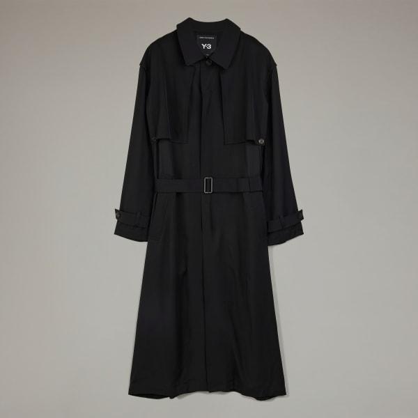 adidas Y-3 Rayon Twill Coat Black L Mens Product Image