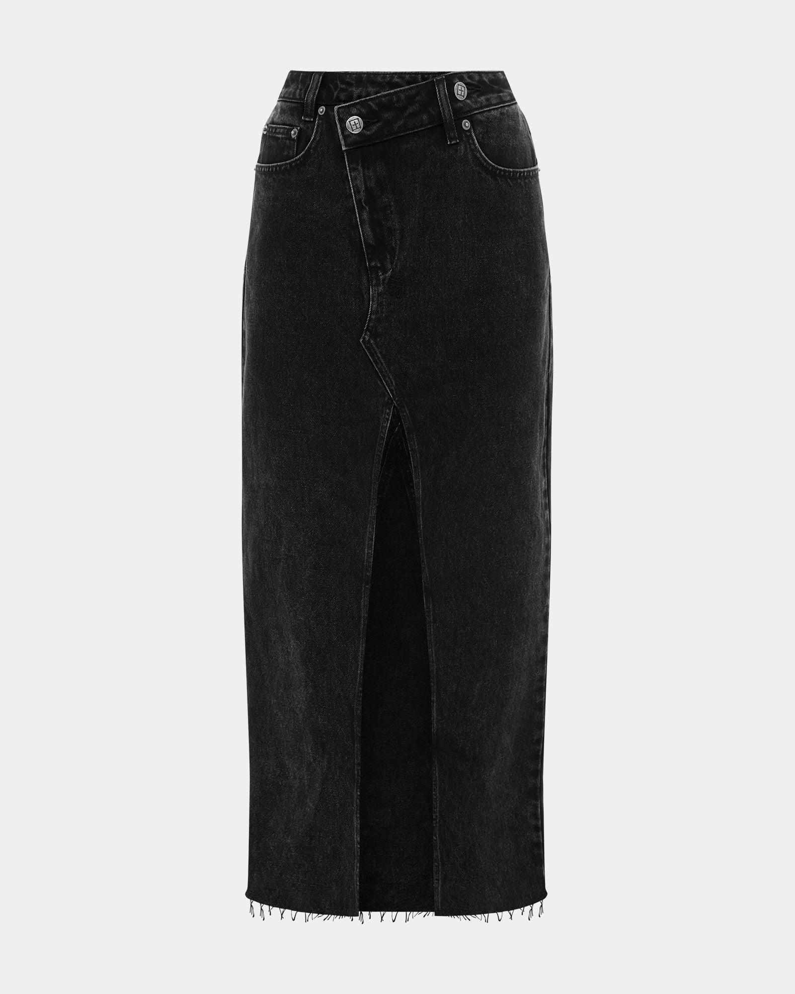 RELAX MAXI SKIRT WASHED BLACK Female Product Image