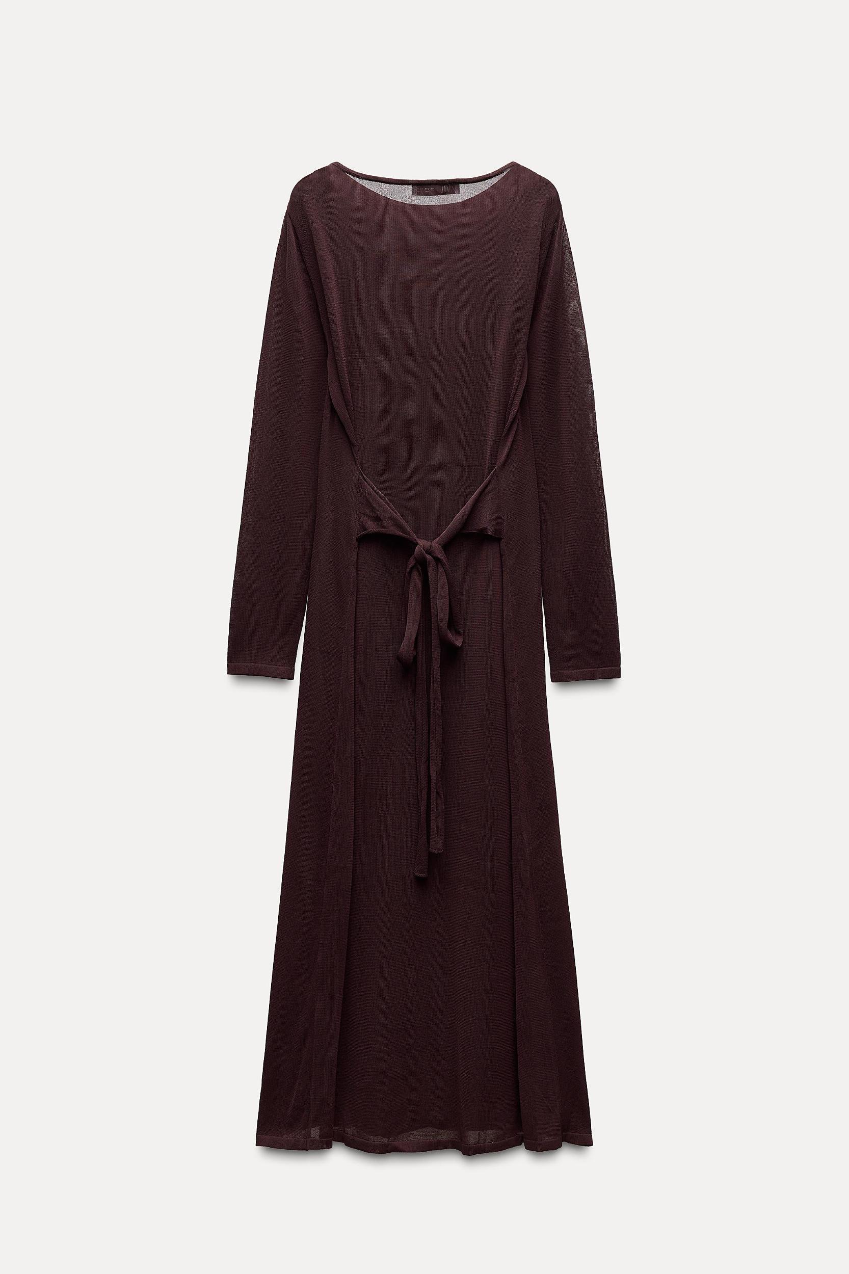 FINE KNIT BELT DRESS Product Image