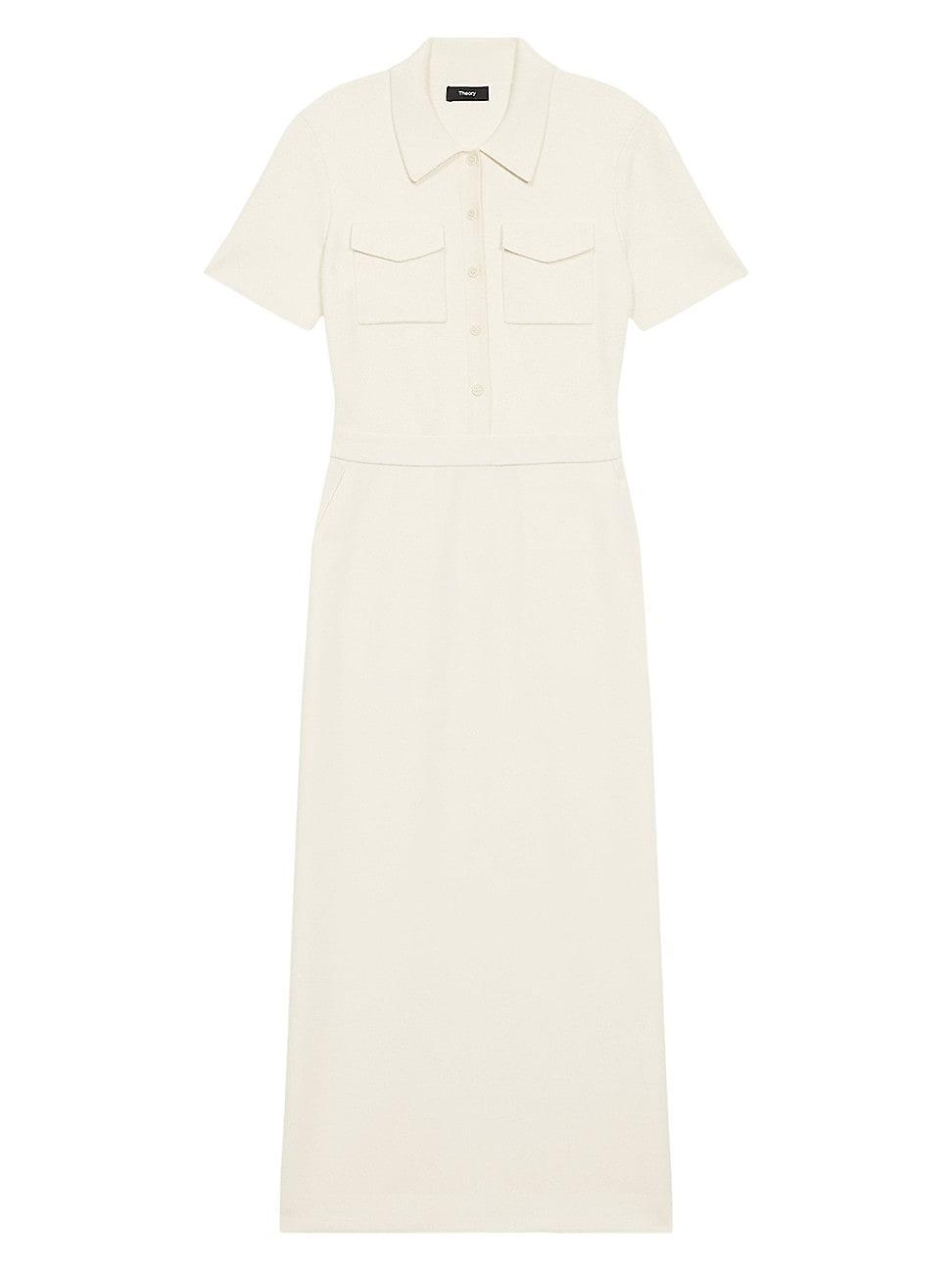 Womens Military Polo Midi Dress Product Image