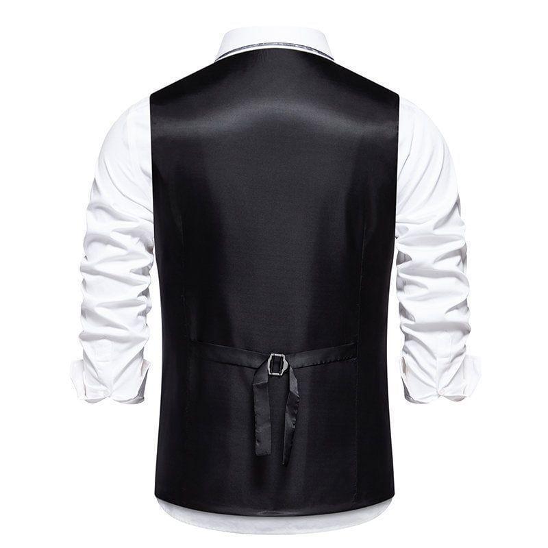 V-Neck Striped Double Breasted Vest Product Image
