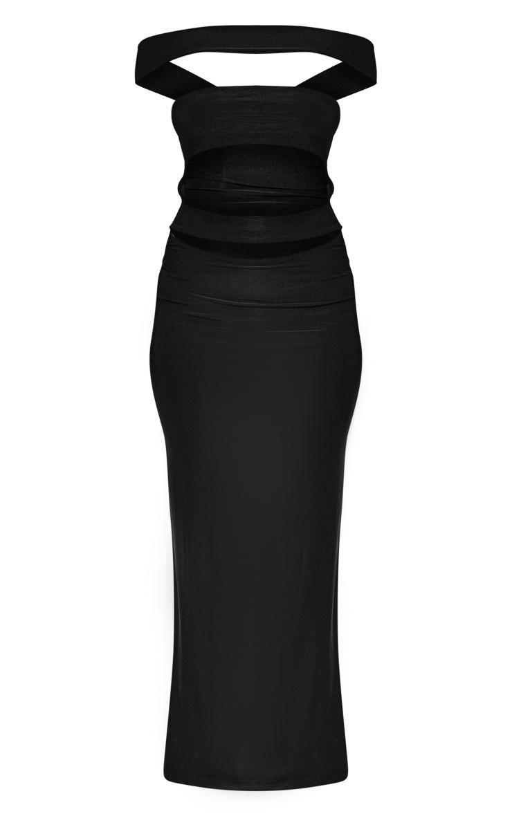 Petite Black Cut-out Bandeau Maxi Dress Product Image