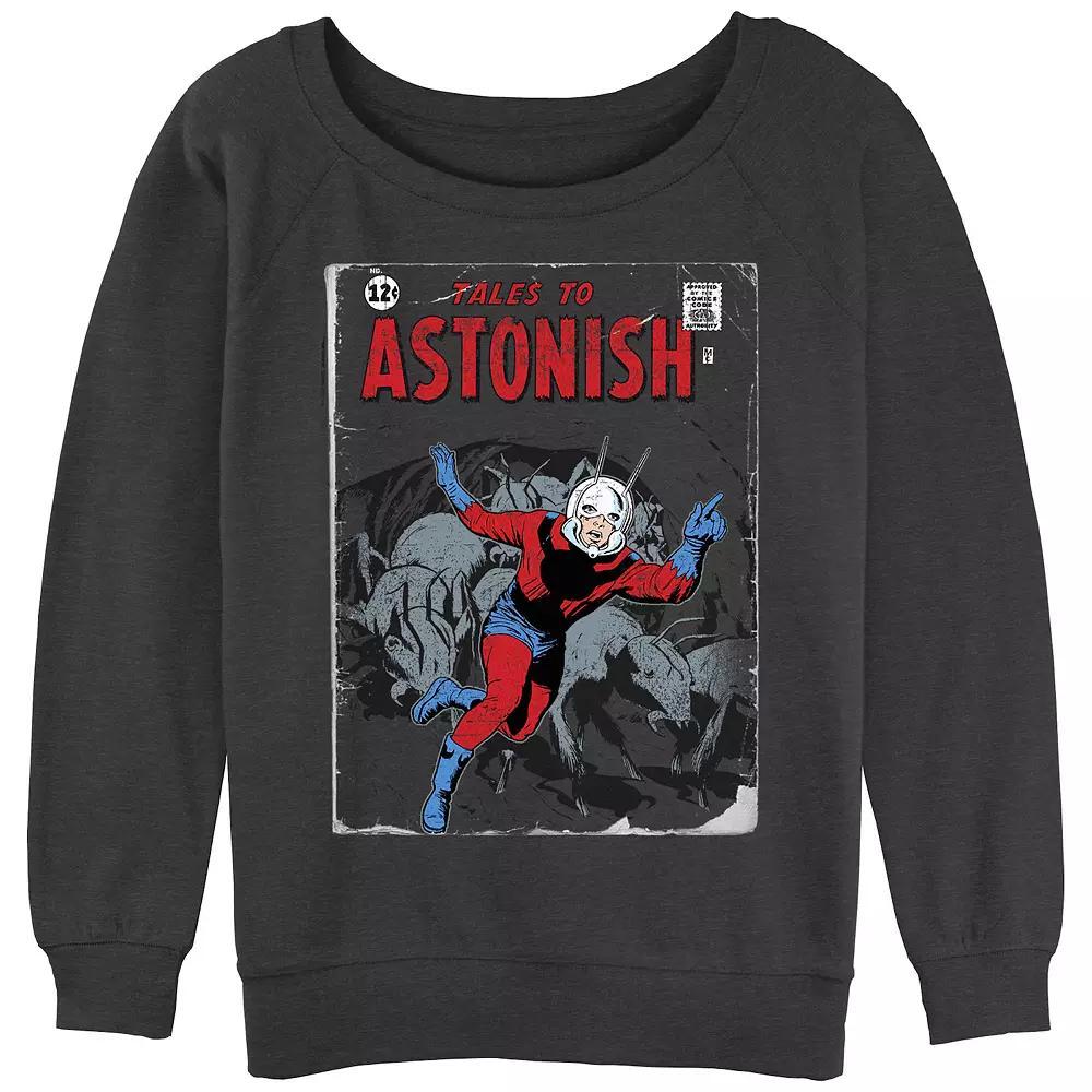 Juniors' Marvel Comics Ant-Man Tales To Astonish Distressed Retro Cover Slouchy Graphic Sweatshirt, Girl's, Size: Small, Grey Heather Product Image