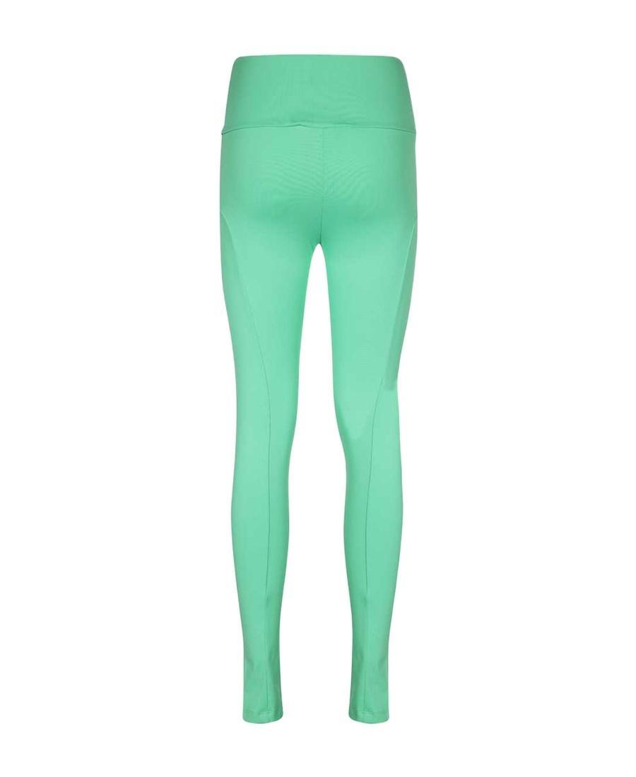 MSGM Logo Leggings In Green Product Image