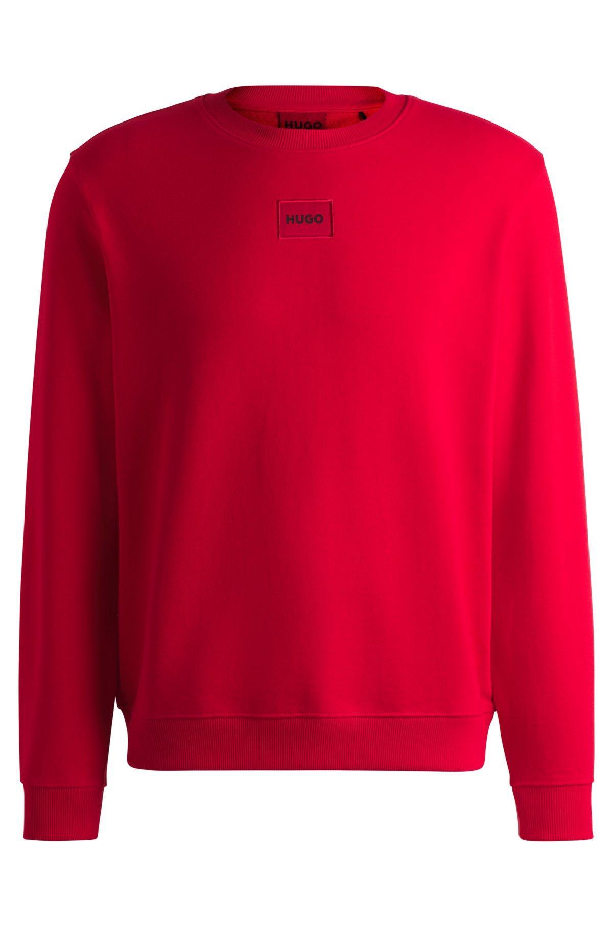 Relaxed-fit sweatshirt in cotton terry with sleeve logo Product Image
