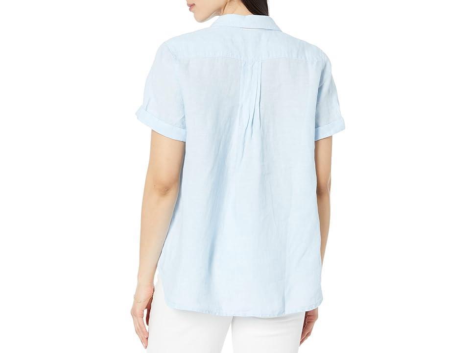 Tommy Bahama Coastalina Short Sleeve Camp Shirt (Linen Sky) Women's Clothing Product Image