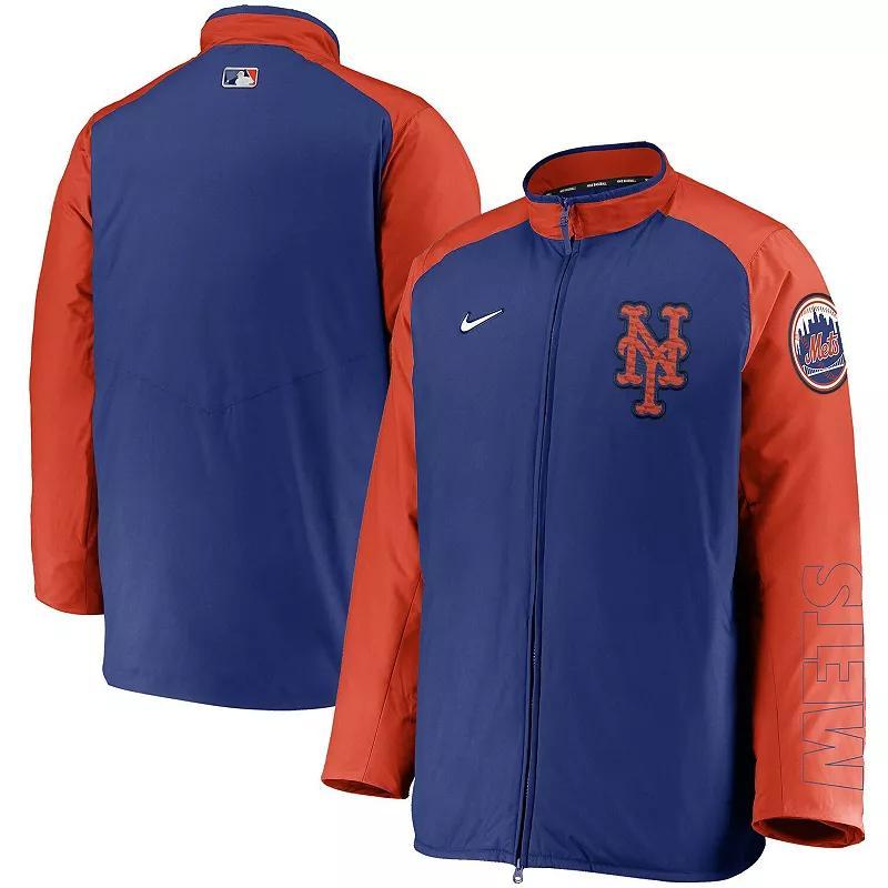 Mens Nike Royal/Orange New York Mets Authentic Collection Dugout Full-Zip Jacket Product Image