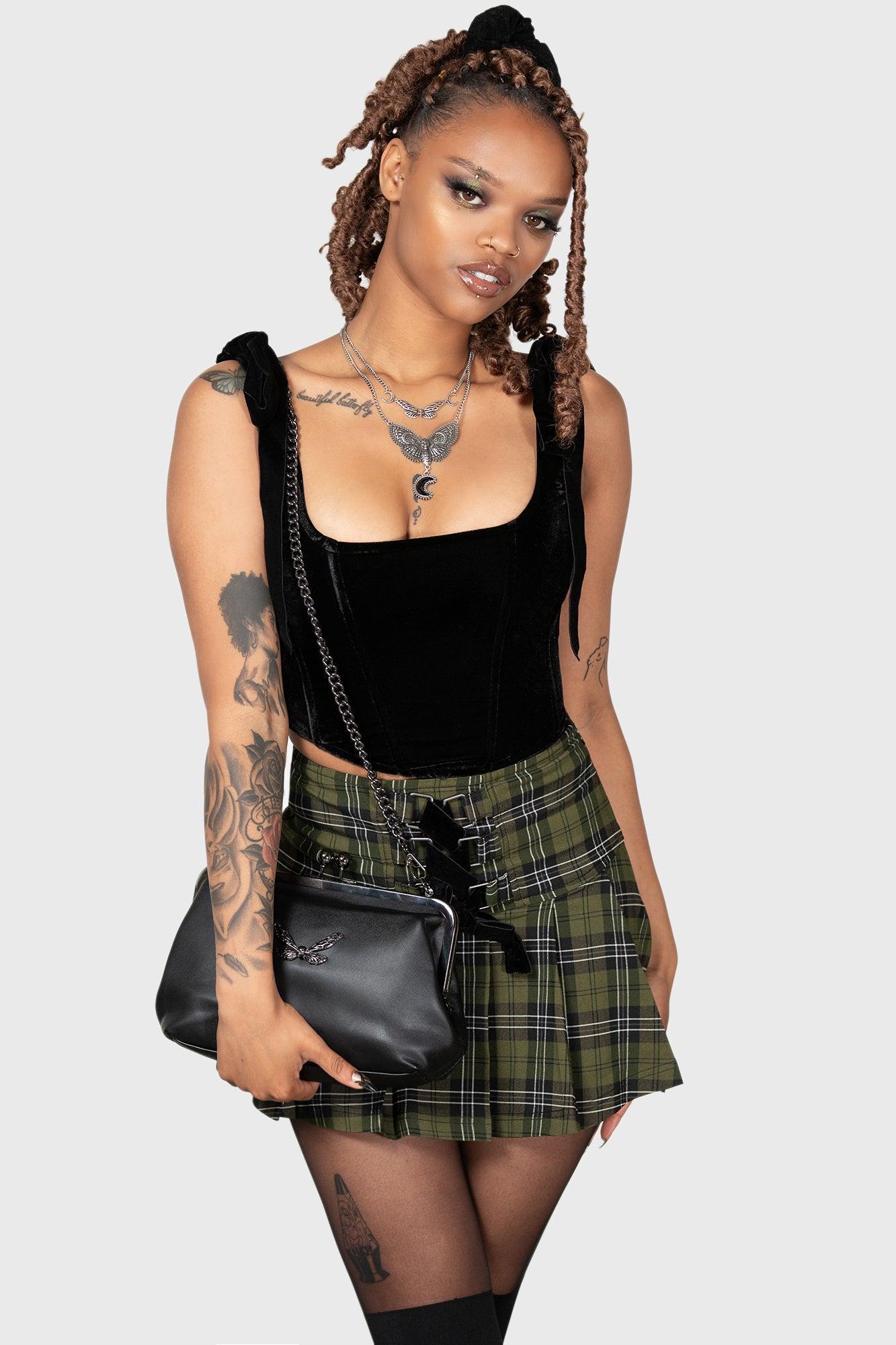 Dark Canopy Pleated Skirt Female Product Image