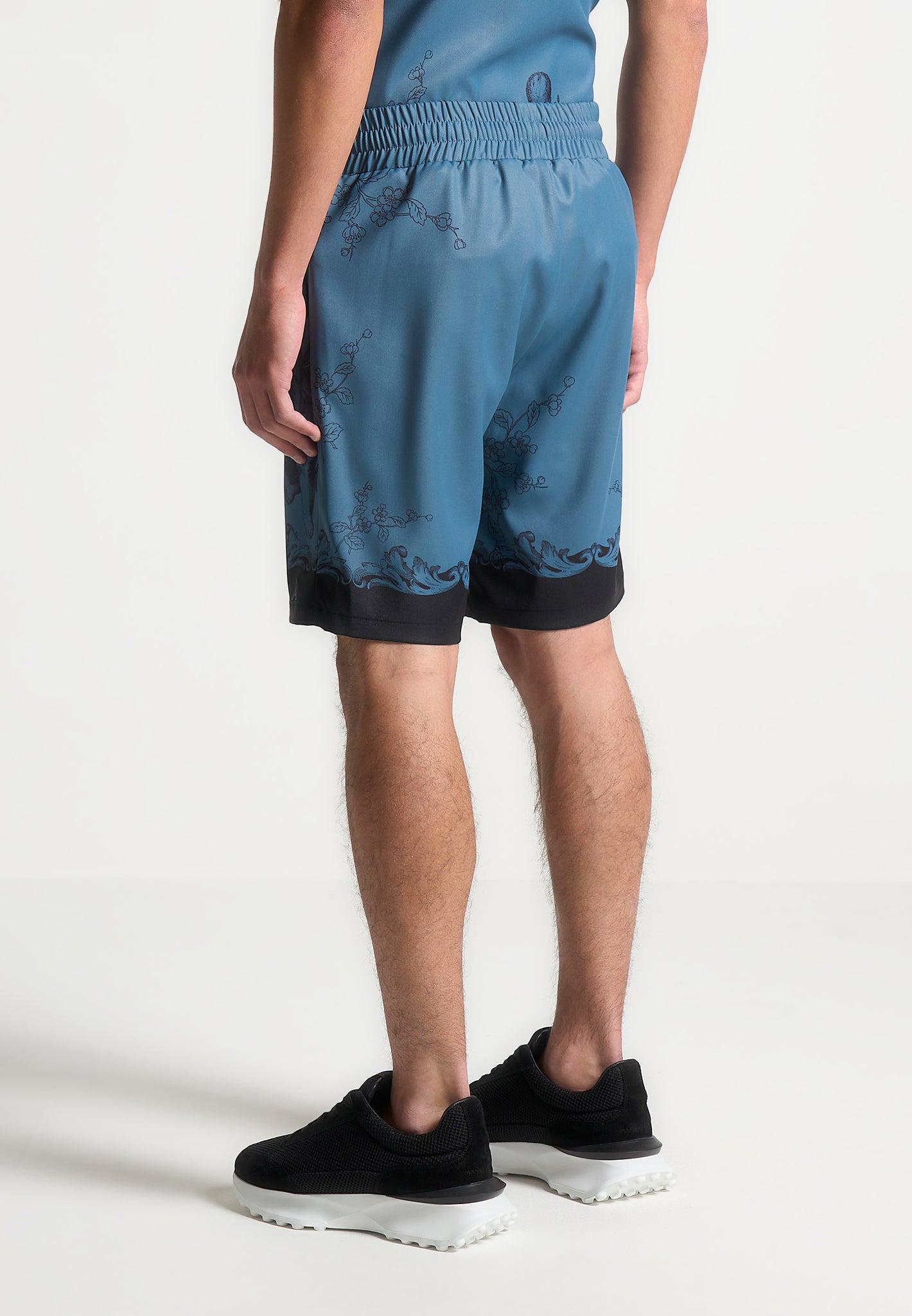 Baroque Shorts - Blue/Black Male Product Image