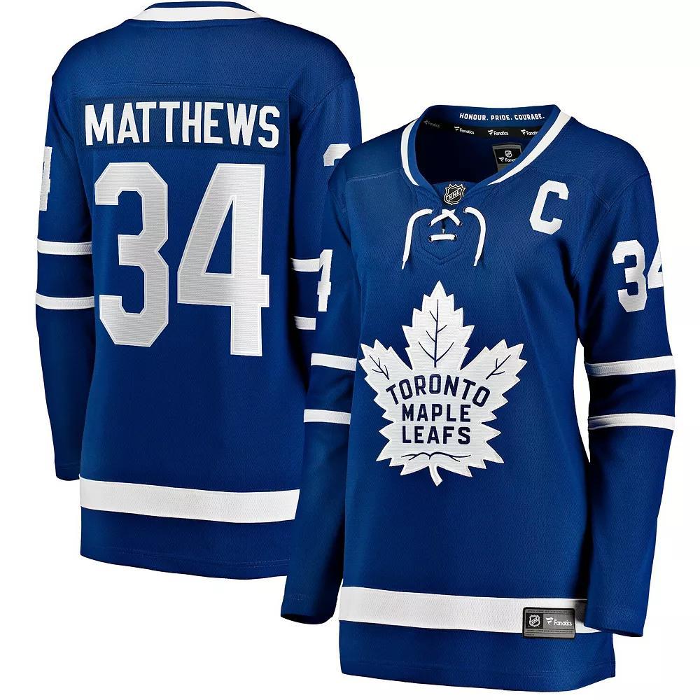 Women's Fanatics Auston Matthews Blue Toronto Maple Leafs Captain Patch Home Breakaway Player Jersey, Size: XS, Mpl Blue Product Image