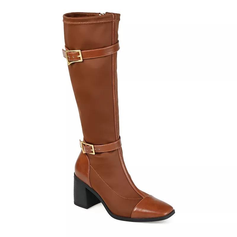 Journee Collection Gaibree Womens Buckle Knee-High Boots Product Image