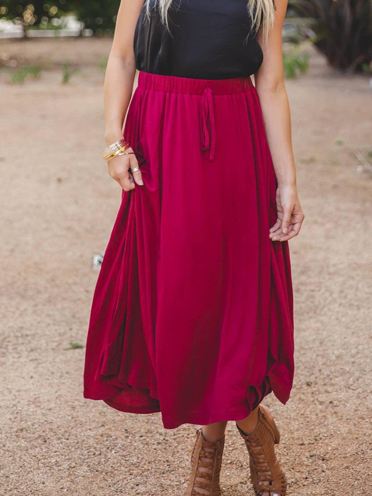 The Olive Pocket Skirt: Gray Product Image