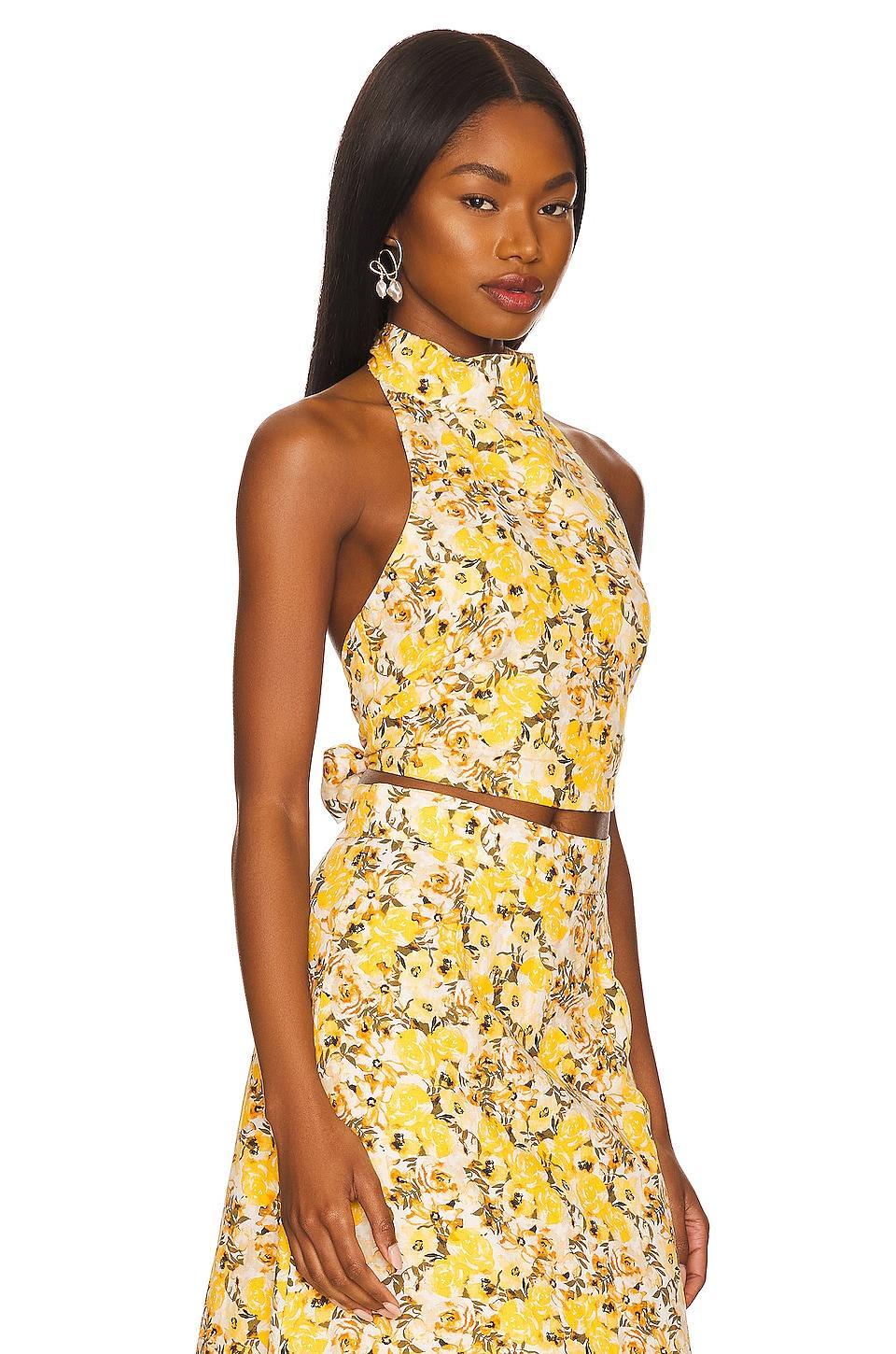 Floral Halter Top Something Navy Product Image