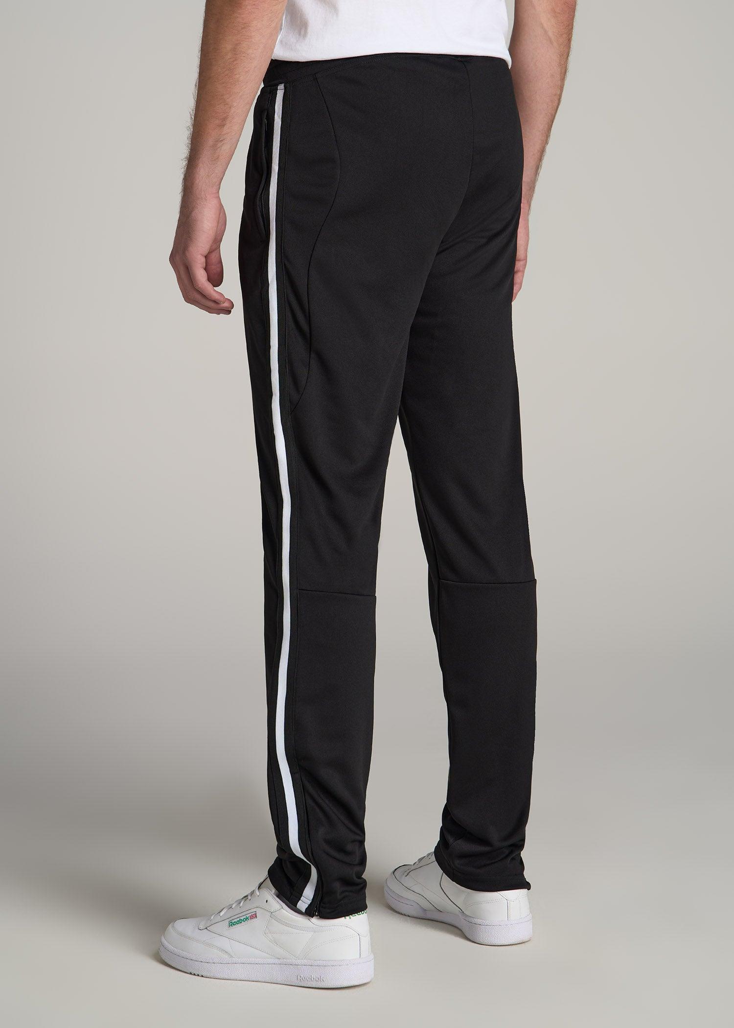 Athletic Stripe Pants for Tall Men in Black Product Image