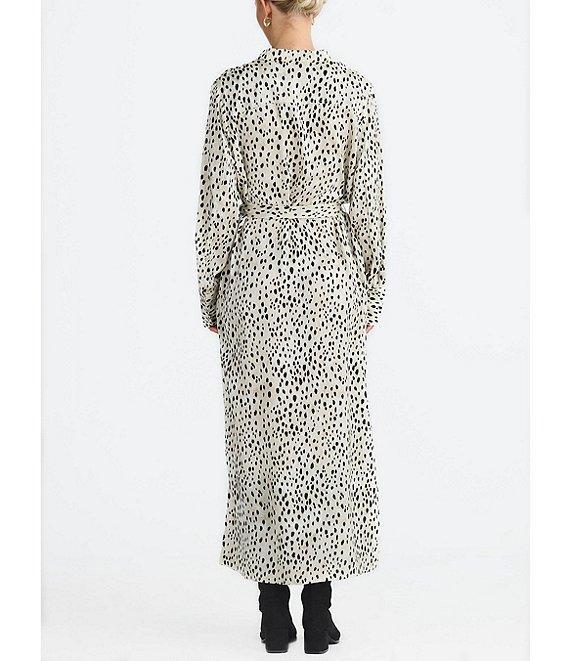 Brave + True Long Sleeve Split V Neckline Sampson Maxi Shirt Dress Product Image