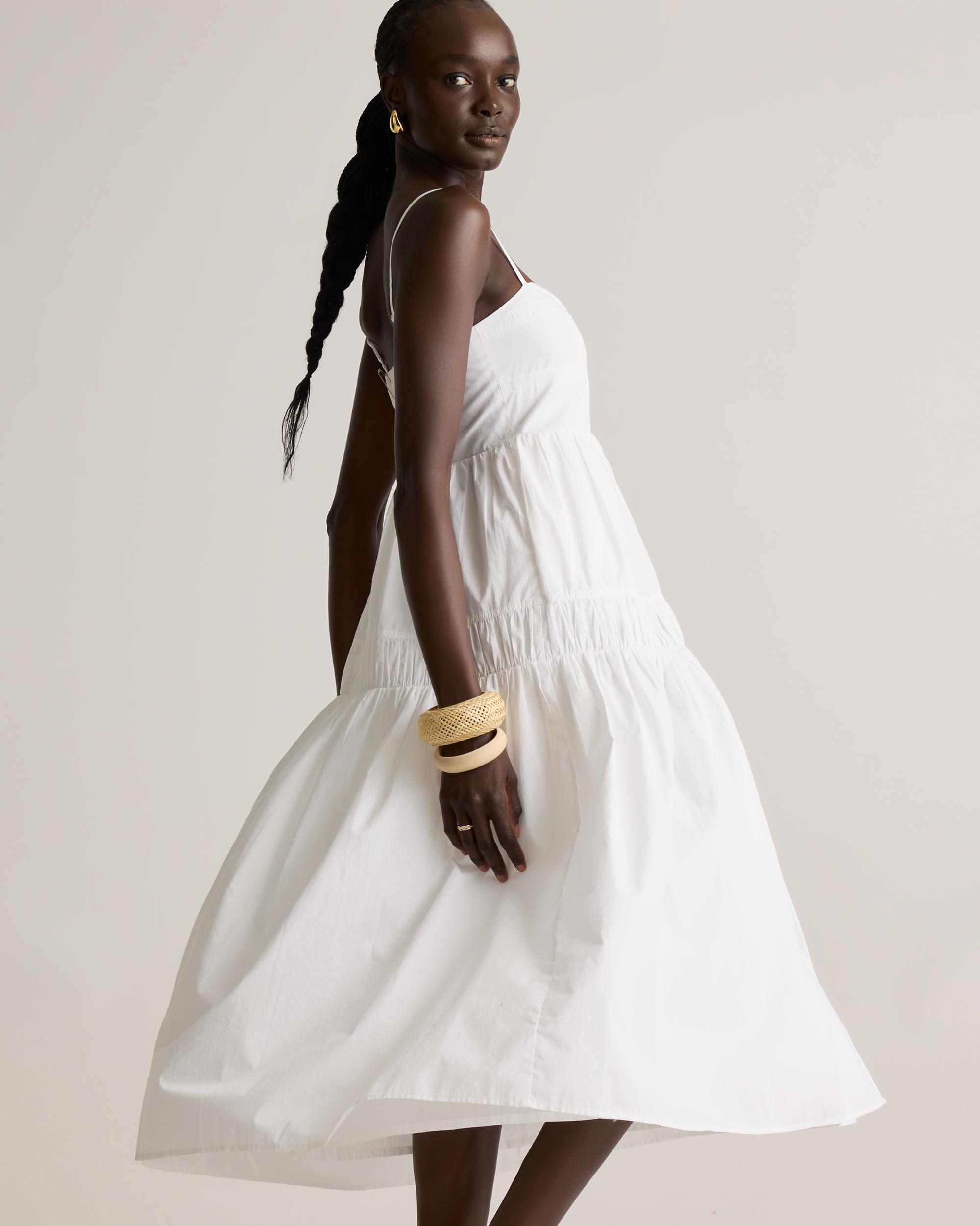 Quince | Women's Poplin Spaghetti Strap Maxi Dress Size XS, Organic Cotton Product Image