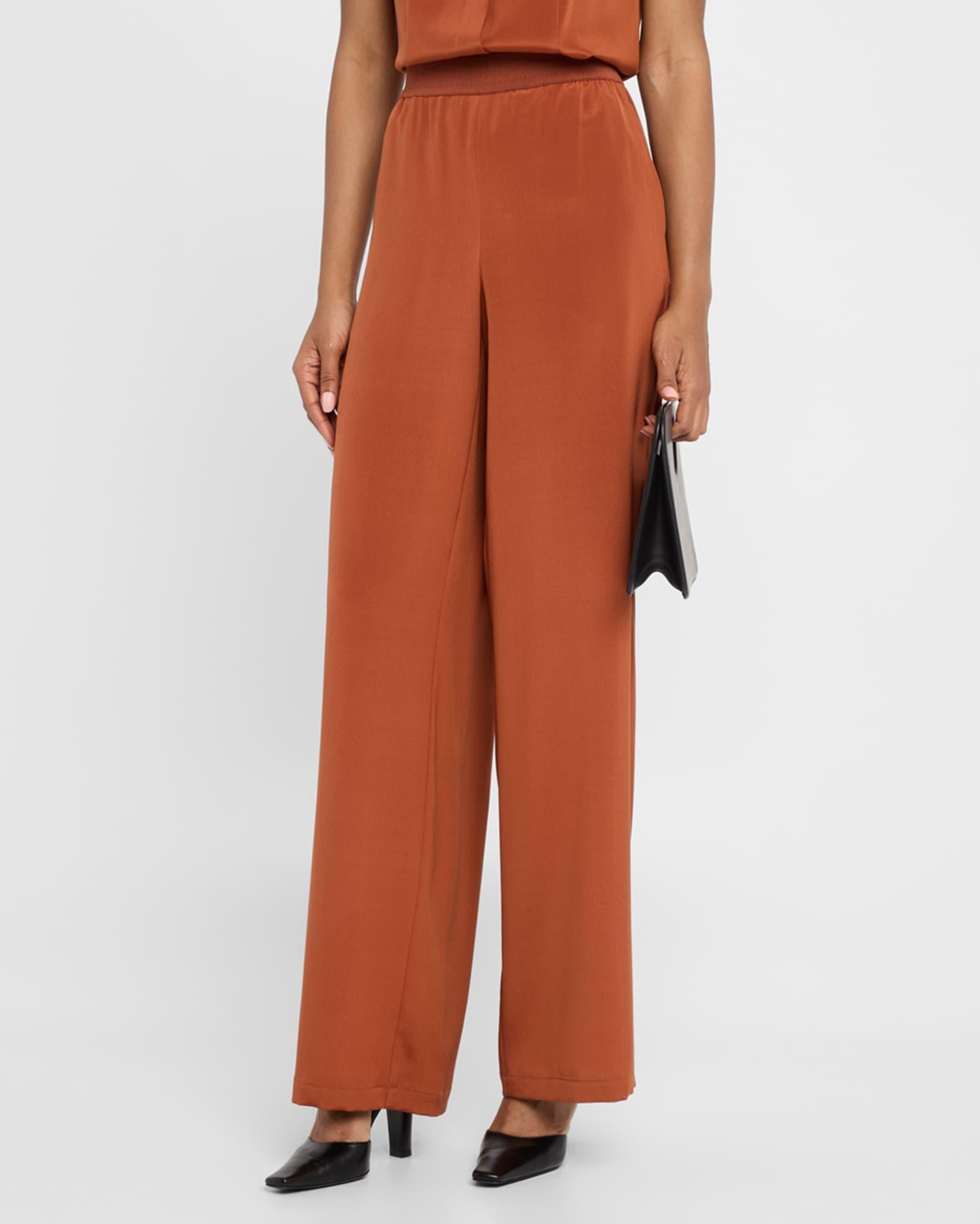 Riverside Wide-Leg Stretch Silk Pants Product Image