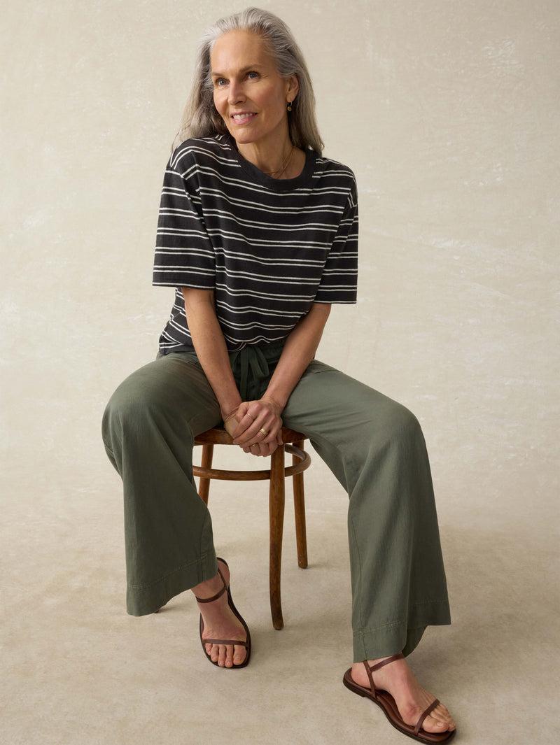 Sunwashed Slub Vintage Tee - Phantom Highland Stripe Product Image