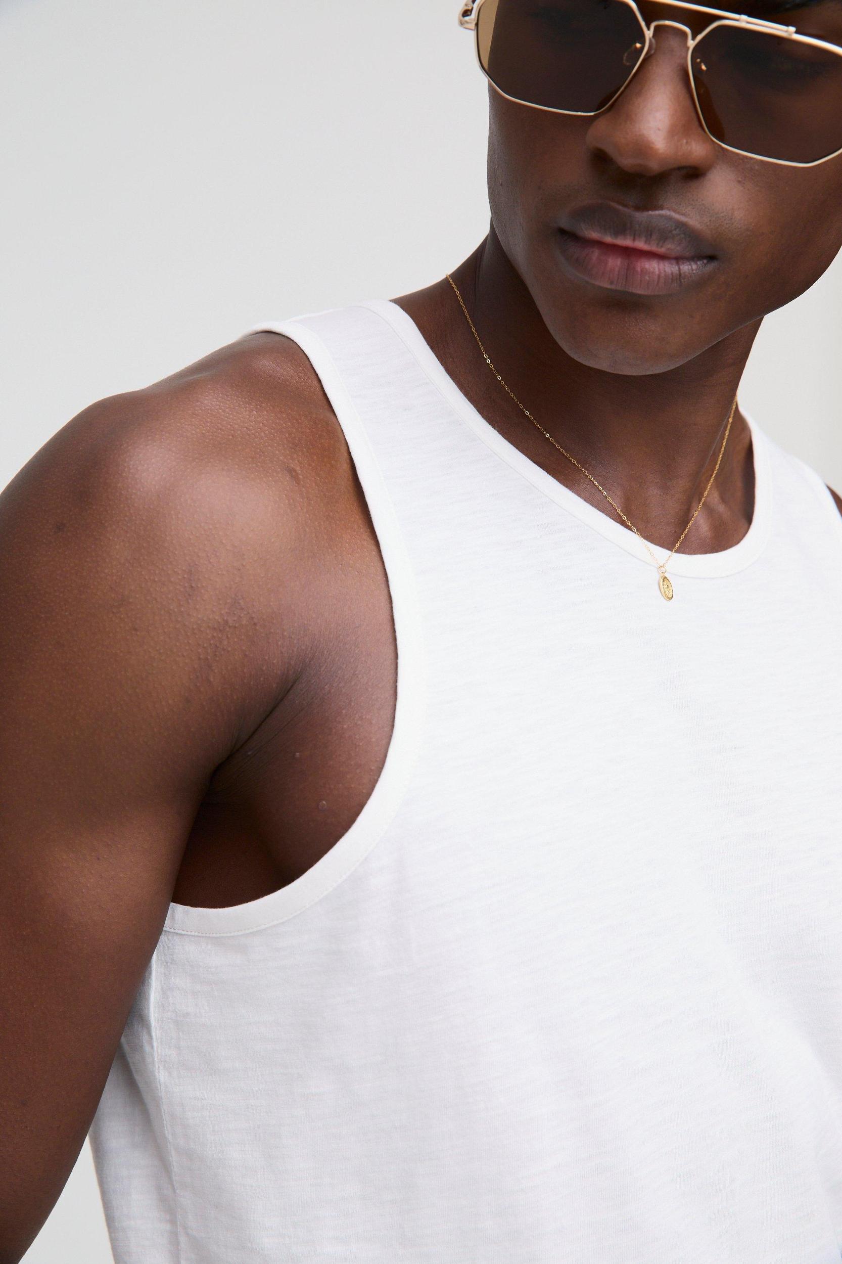 Regular Fit Slub Undershirt | boohooMAN USA Product Image