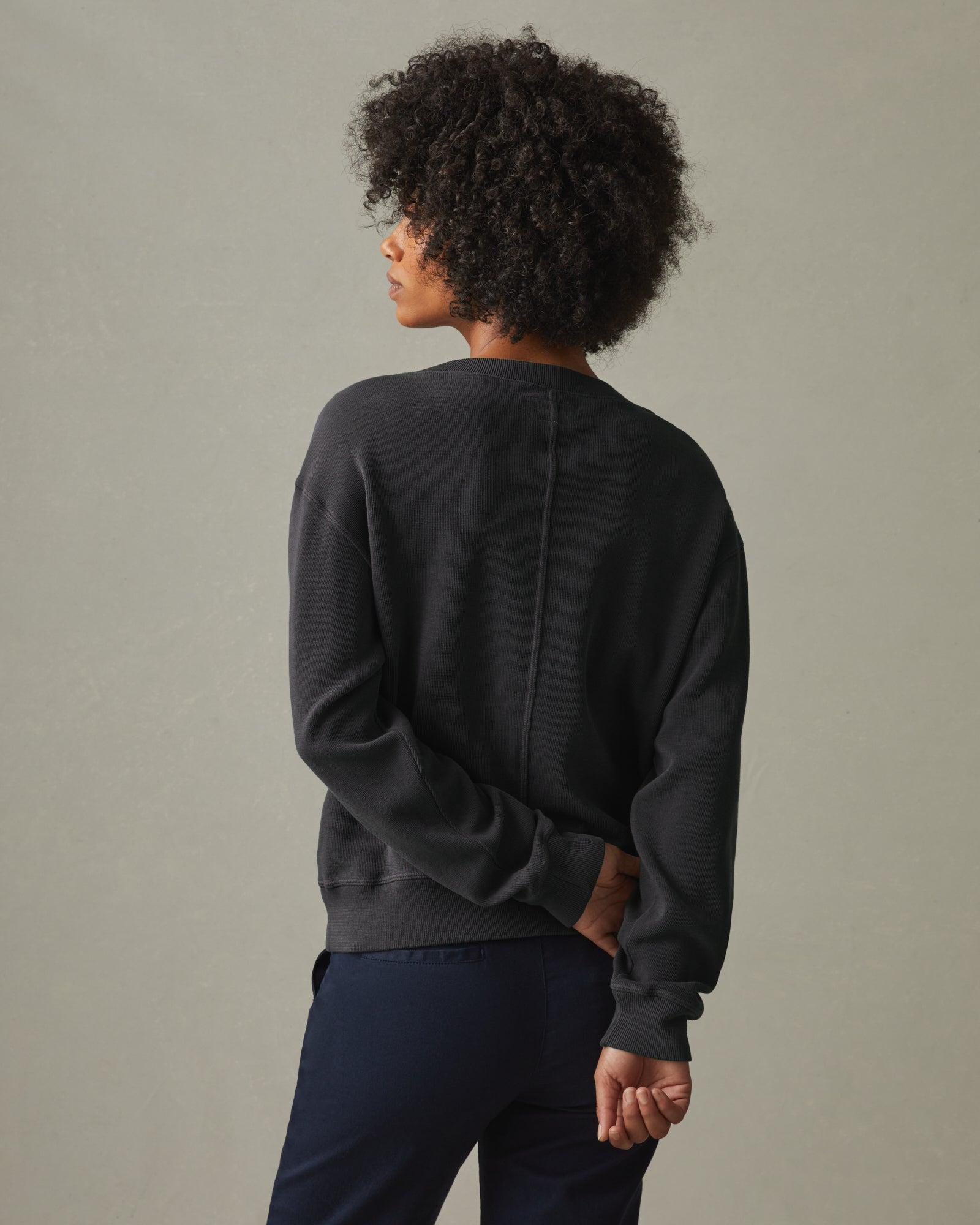 Women's Cotton V-Neck Sweater - Stone Female Product Image