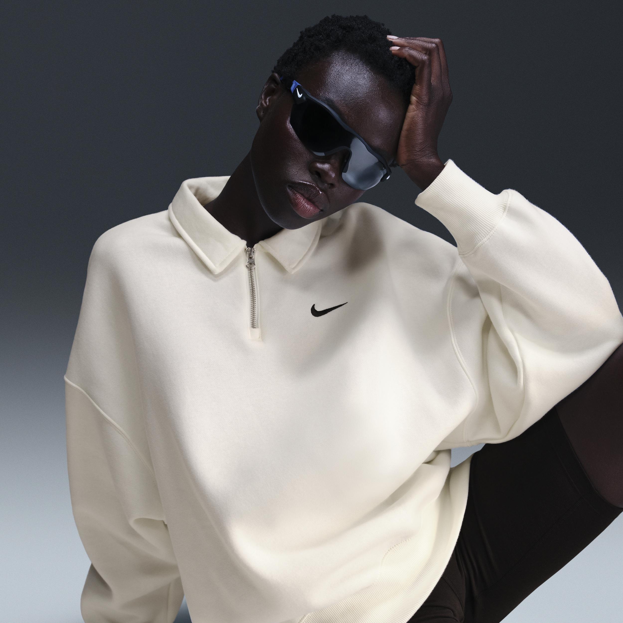 Women's Nike Sportswear Phoenix Fleece Oversized 1/4-Zip Polo Product Image