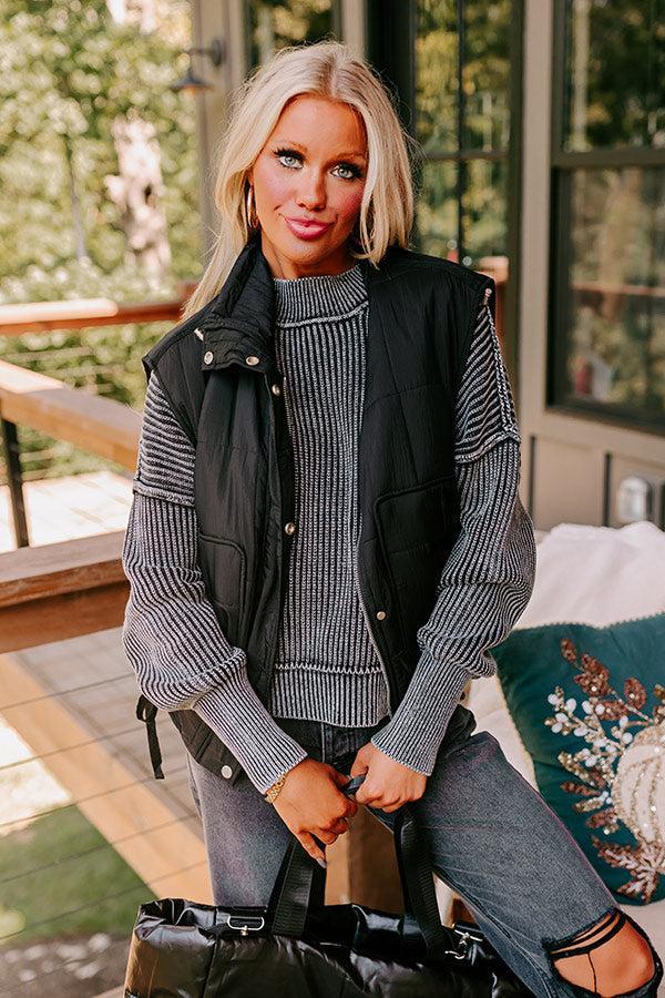 Scenic Hike Quilted Vest in Black Product Image