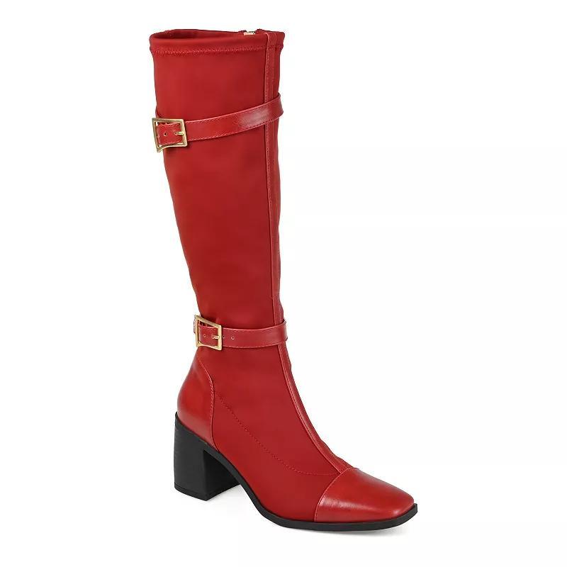 Journee Collection Gaibree Womens Buckle Knee-High Boots Product Image