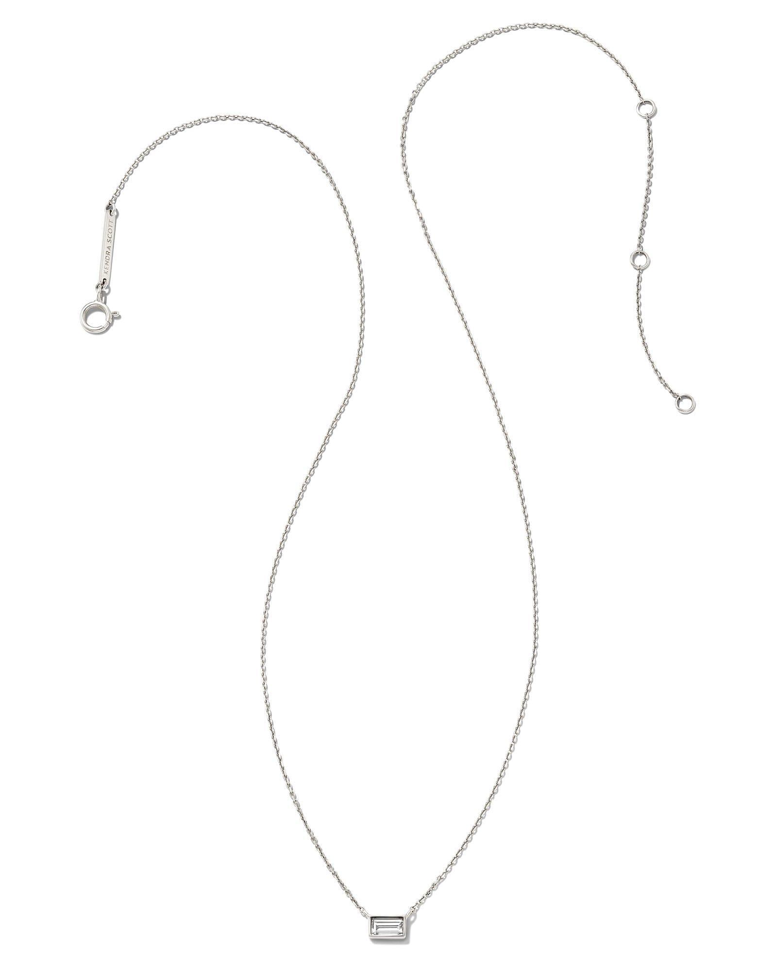 Isabella 14k White Gold Pendant Necklace in White Diamond Product Image