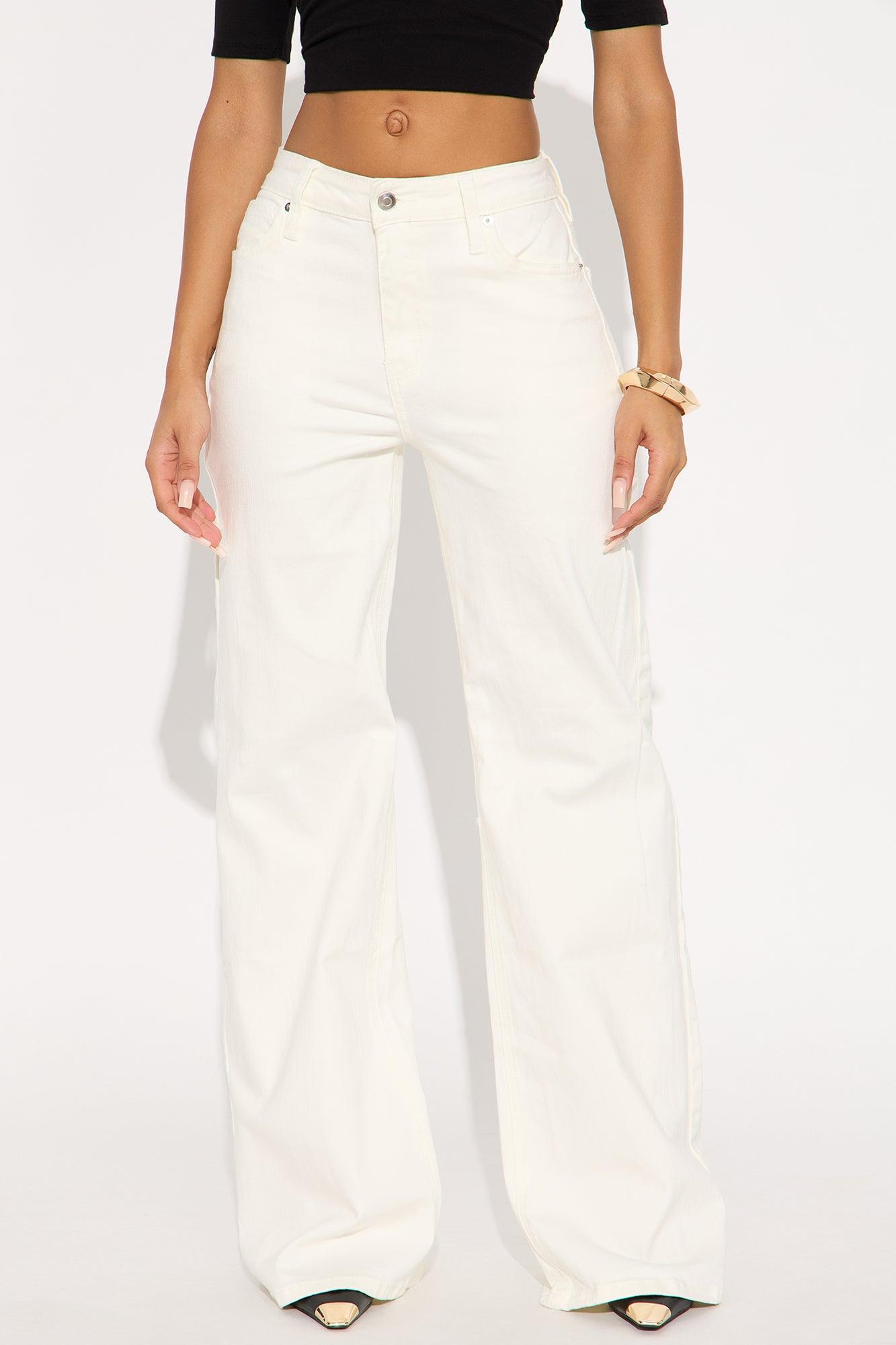Alpine High Rise Flare Jeans - Off White Female Product Image