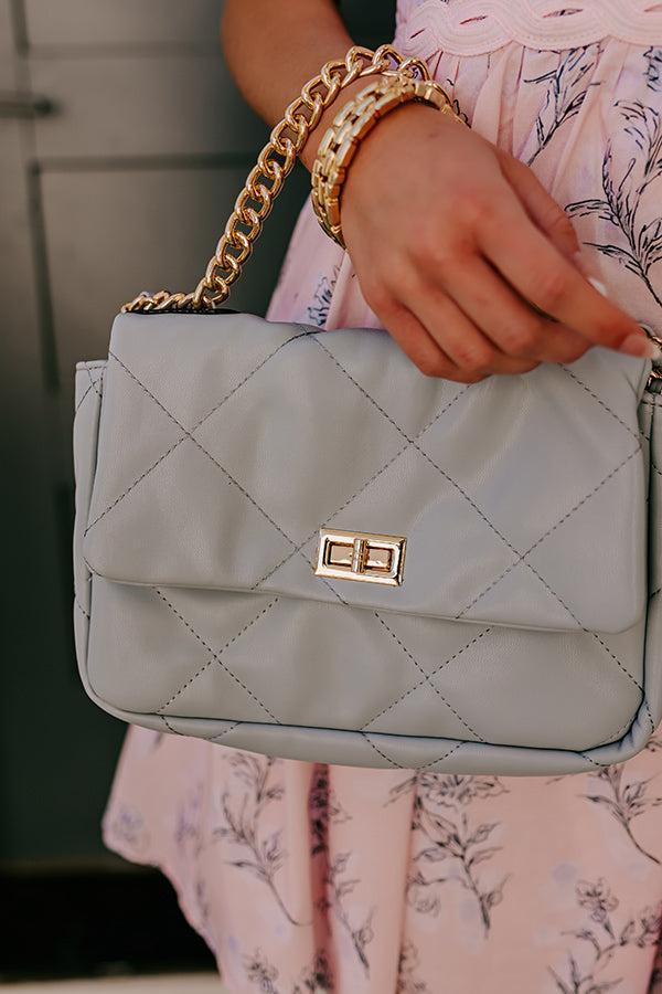 Sunday Chic Faux Leather Quilted Purse Product Image