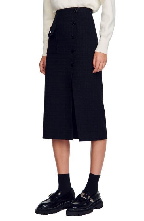 Womens Tweed Midi Skirt Product Image