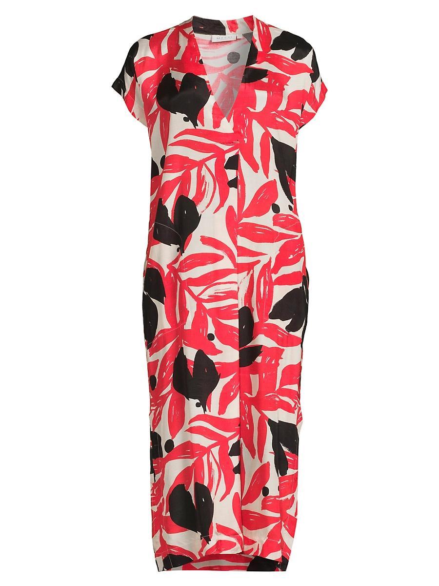 Womens May Olivian Printed Dobby Voile Midi-Dress Product Image