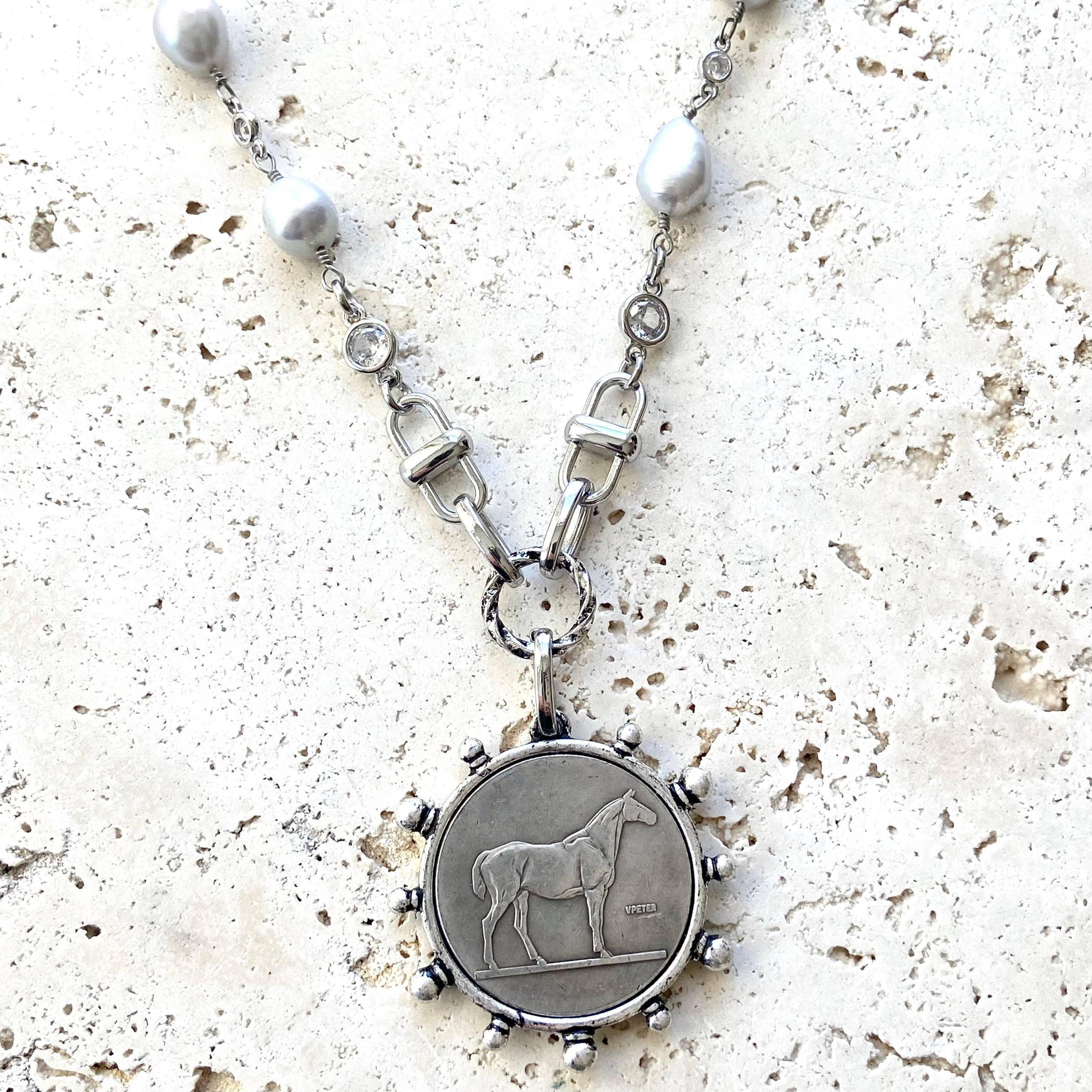 Equestrian Derby Coin Necklace Product Image
