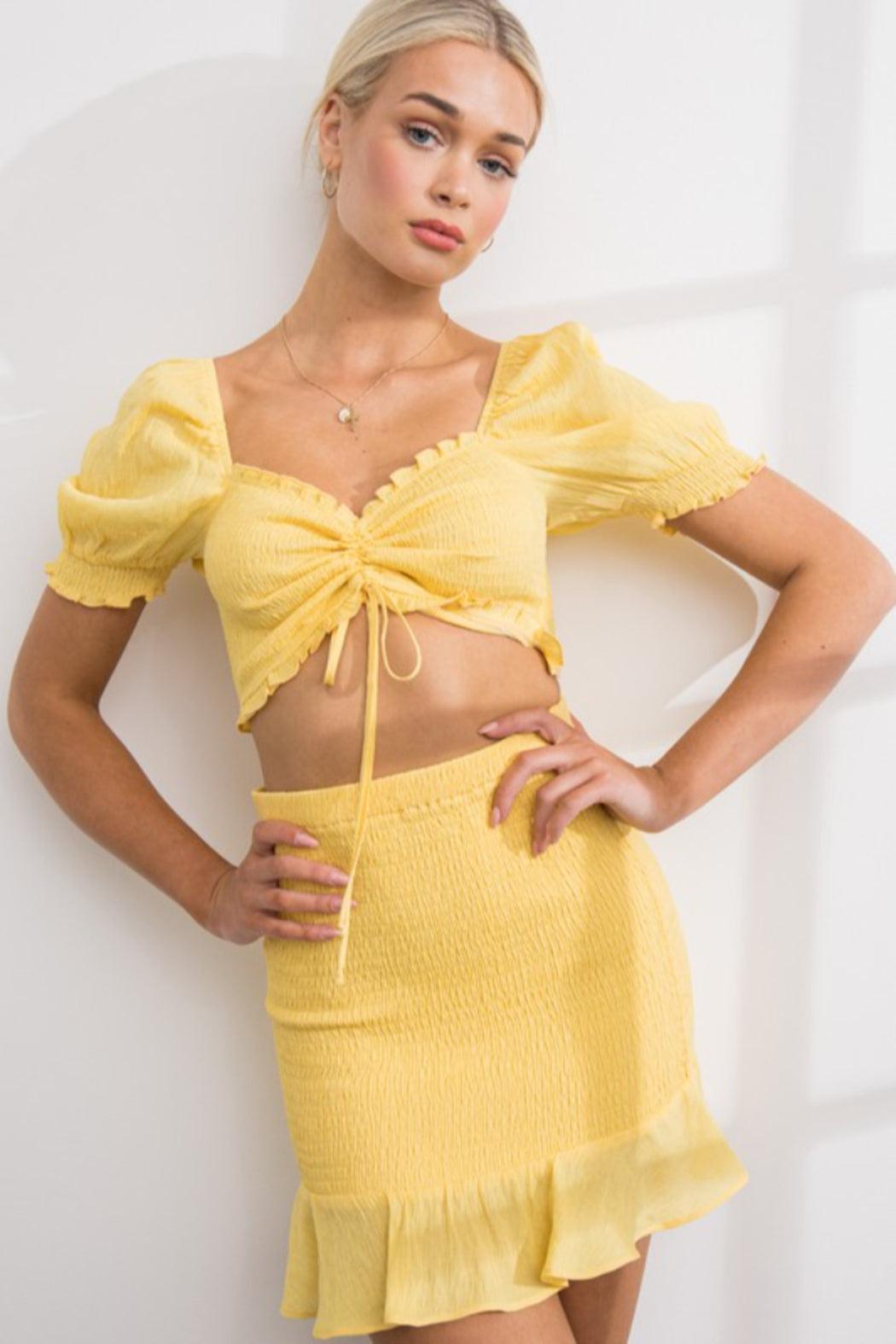 Smocked Bodycon Skirt Product Image