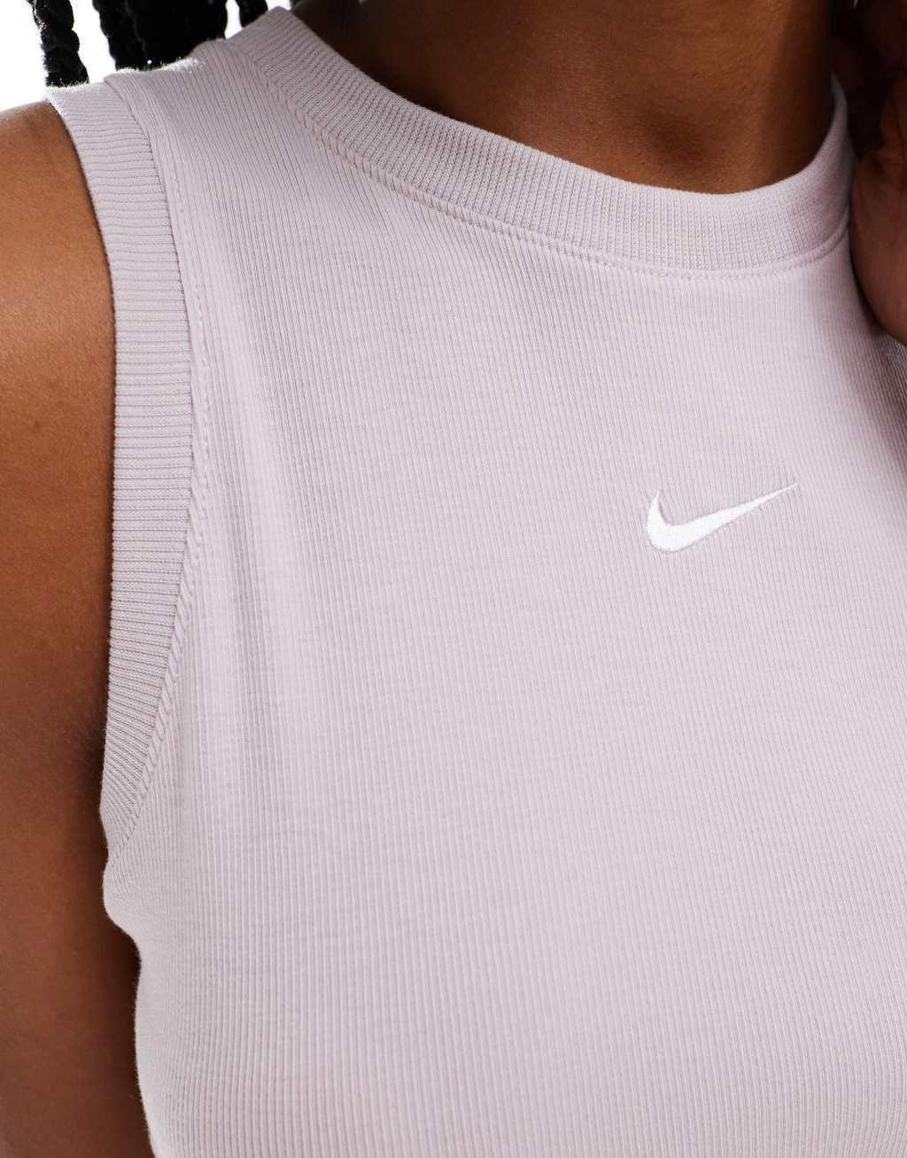 Nike Essentials tank top in light gray  Product Image