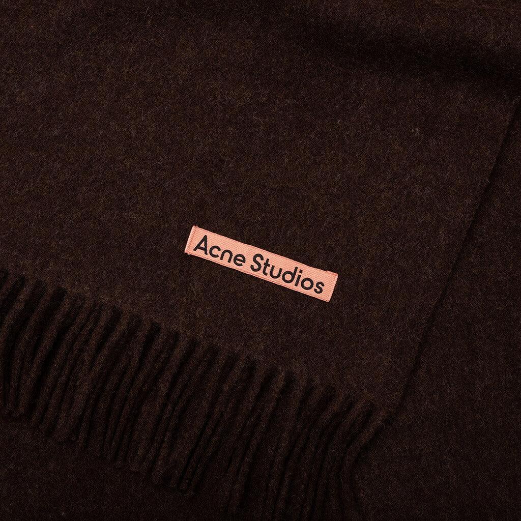 Fringe Wool Scarf - Brown Melange Product Image