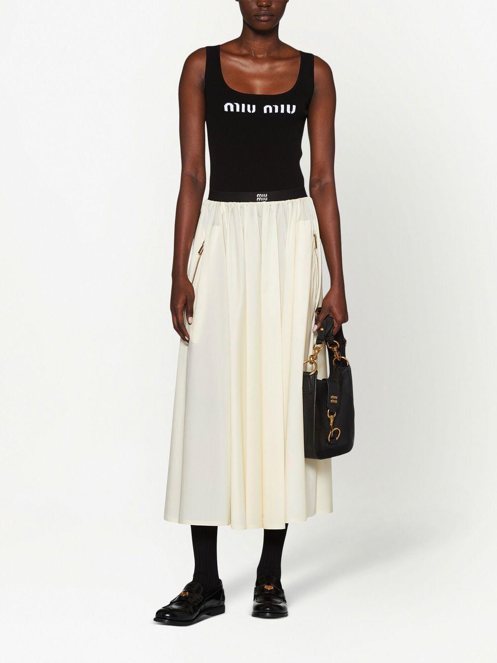 logo-knit ribbed tank top Product Image