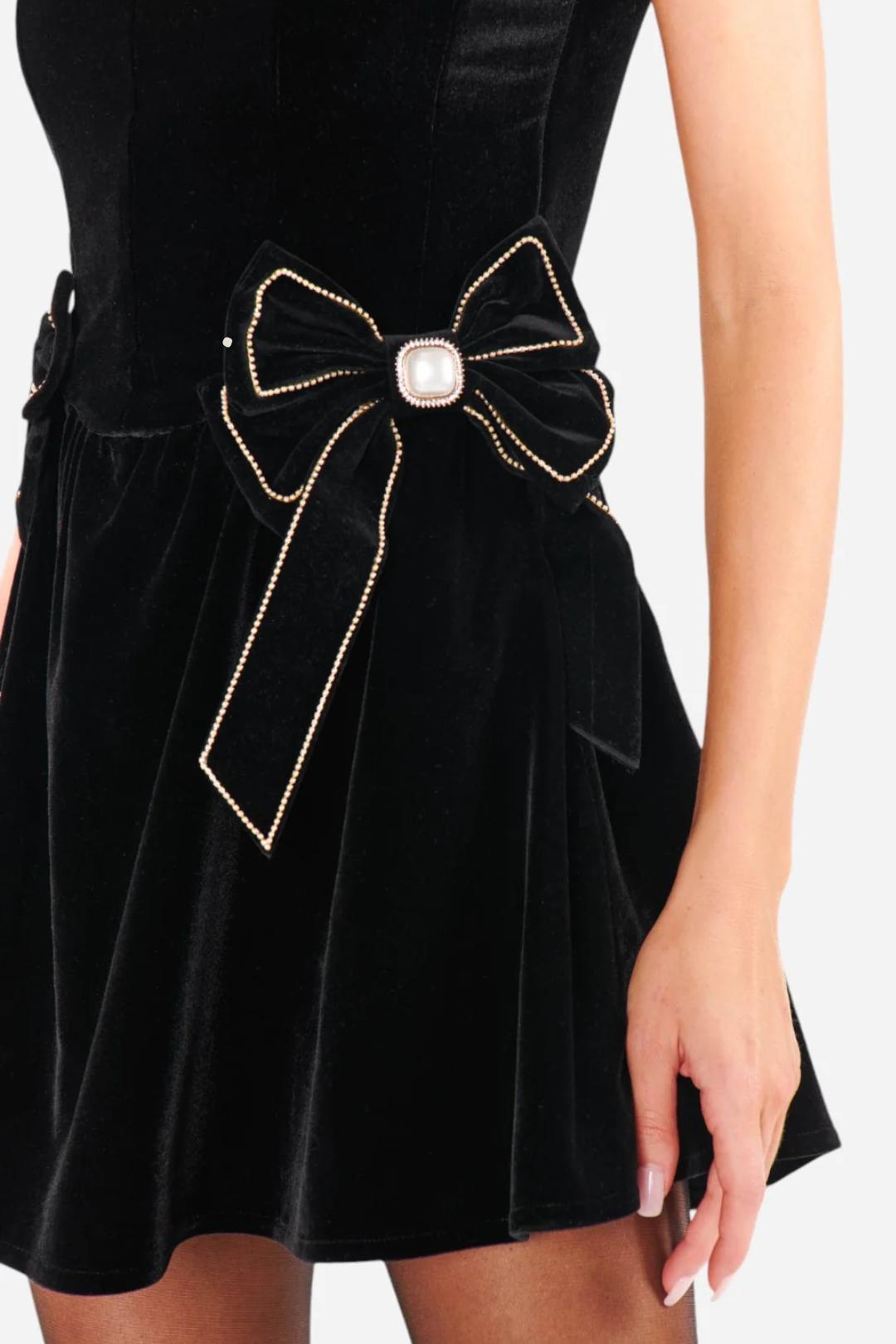 Ricci Velvet Skort Dress Product Image