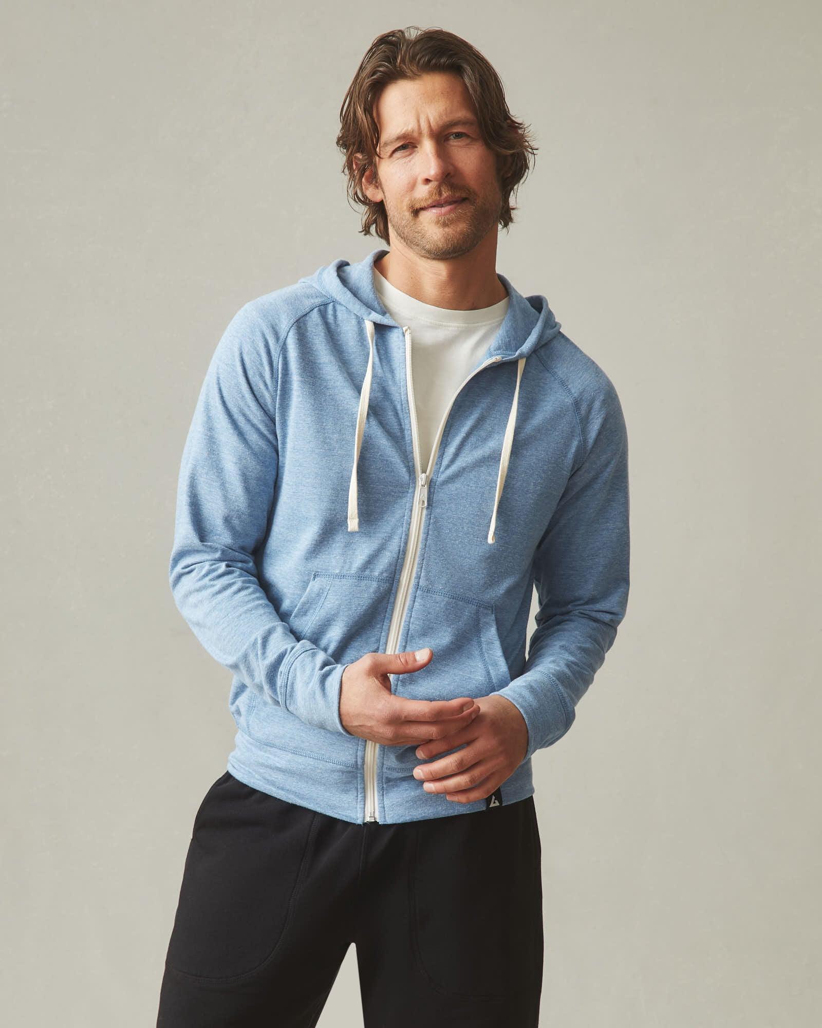 Men's Lightweight Full Zip - Blue Jay Heather Product Image
