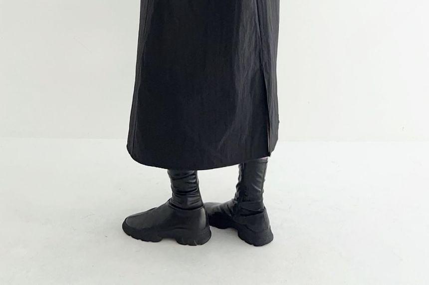 Sleeveless Plain Loose-Fit Midi Dress Product Image