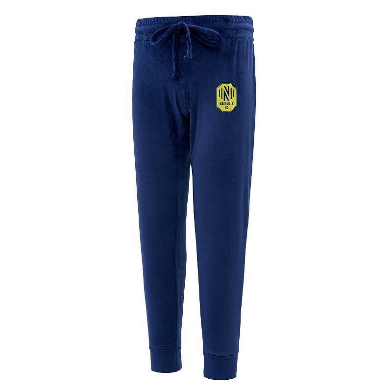 Women's Concepts Sport Navy Nashville SC Intermission Velour Cuffed Pants, Size: Medium, Mls Blue Product Image
