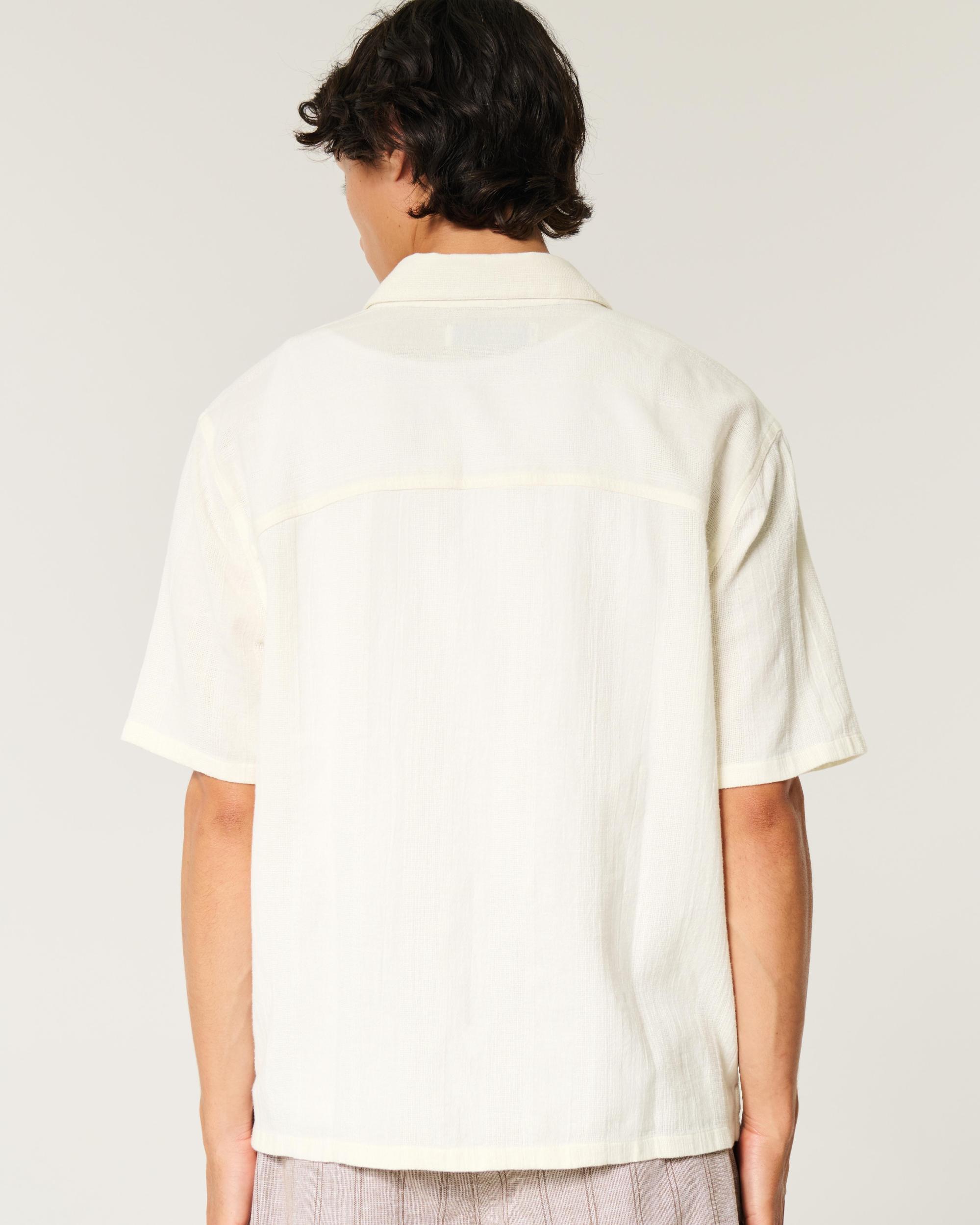 Boxy Short-Sleeve Pattern Shirt Product Image
